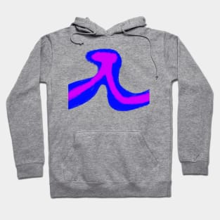 blue pink watercolor pastel abstract texture Hoodie